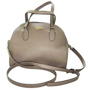 Kate Spade Laurel Way Reiley Saffiano Leather Taupe Dome Satchel WKRU5641